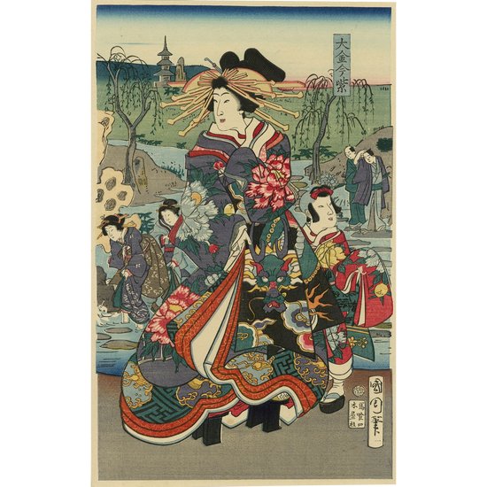 Toyohara KUNICHIKA, Japanese print, ukiyo-e, Geisha