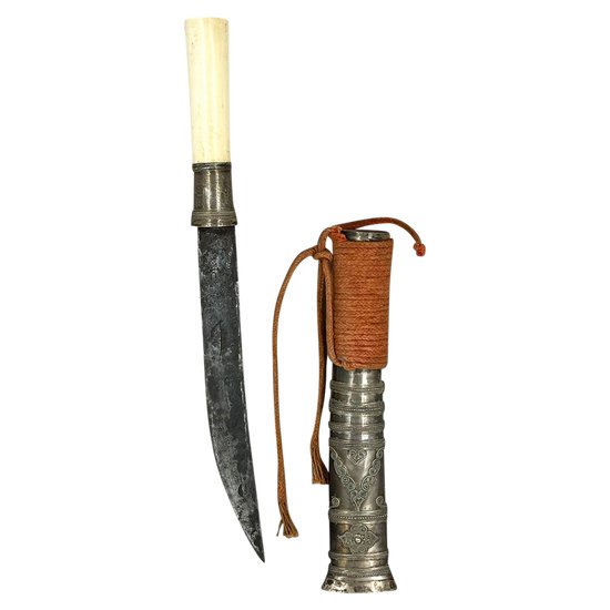 COLTELLO chiamato Dha - Birmania, Myanmar - XIX secolo