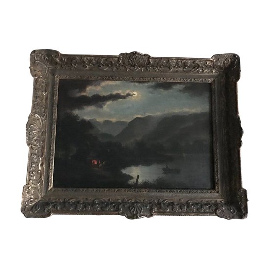 Olio su tela "claire de Lune" (Chiaro di luna)