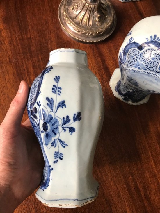 Vaso Delft Coppia con paesaggio di campagna