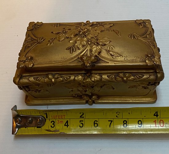 BOÎTE À TIMBRES BRONZE 1900