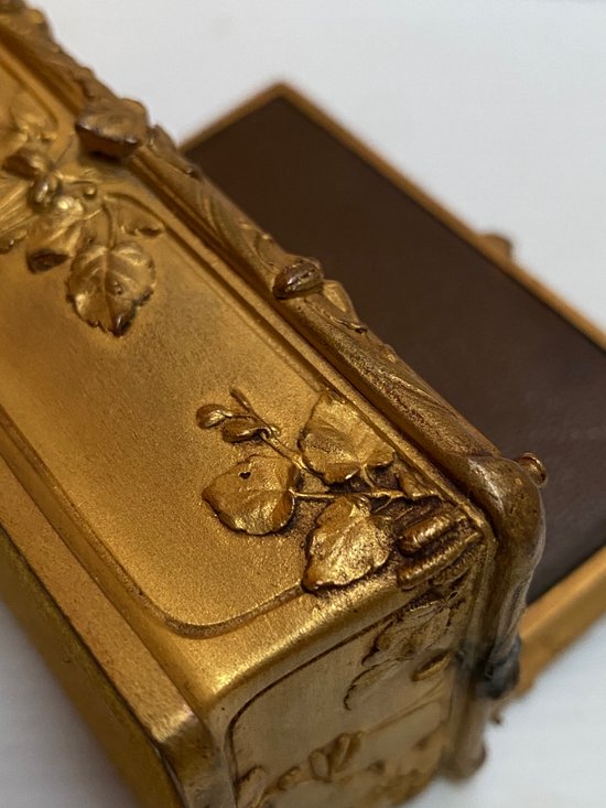 BOÎTE À TIMBRES BRONZE 1900