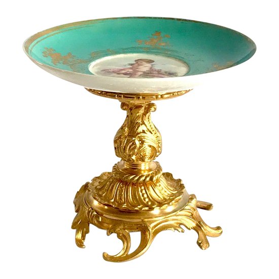 Coupe de table  Sèvres époque Louis Philippe 