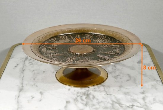 Tazza in bronzo dorato, firmata F. Levillain, F. Barbedienne - XIX secolo