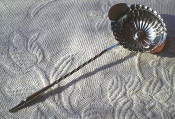 Fruit / punch spoon in solid silver hallmark old goldsmith Antoine VAUTRIN late nineteenth
