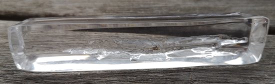 Schachtel mit 12 Kristallmesserhaltern, signiert von DAUM France
