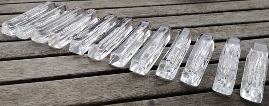 Schachtel mit 12 Kristallmesserhaltern, signiert von DAUM France