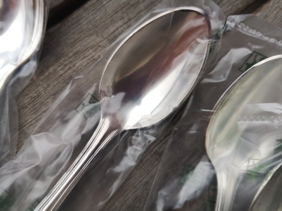 9 cucchiaini da caffè in argento modello