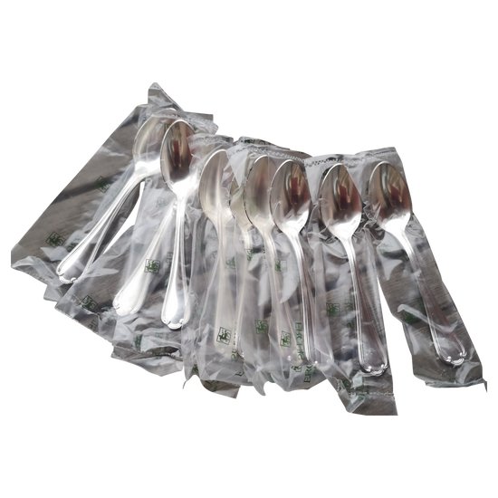 9 coffee spoons in silver plated metal model