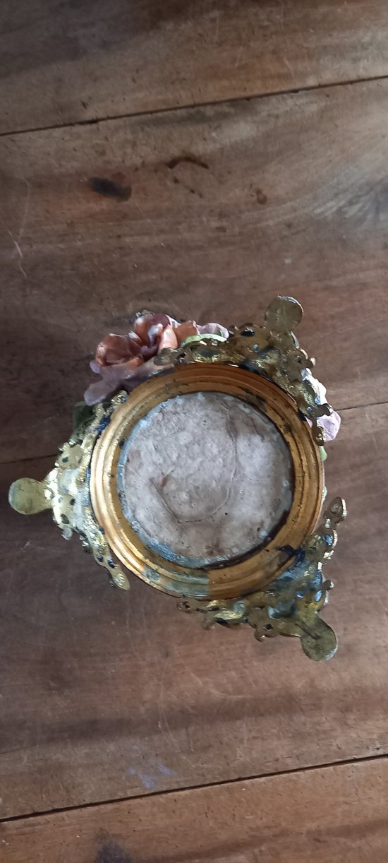 Grande vaso in ceramica con fiori / Napoleone III