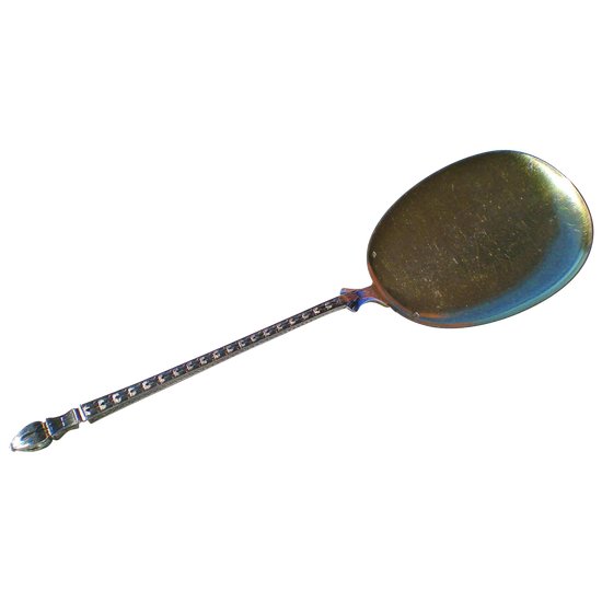 Eiscreme-Servierlöffel aus massivem Silber und Vermeil-Vermeil Goldschmied Jules MONNEY neunzehnten