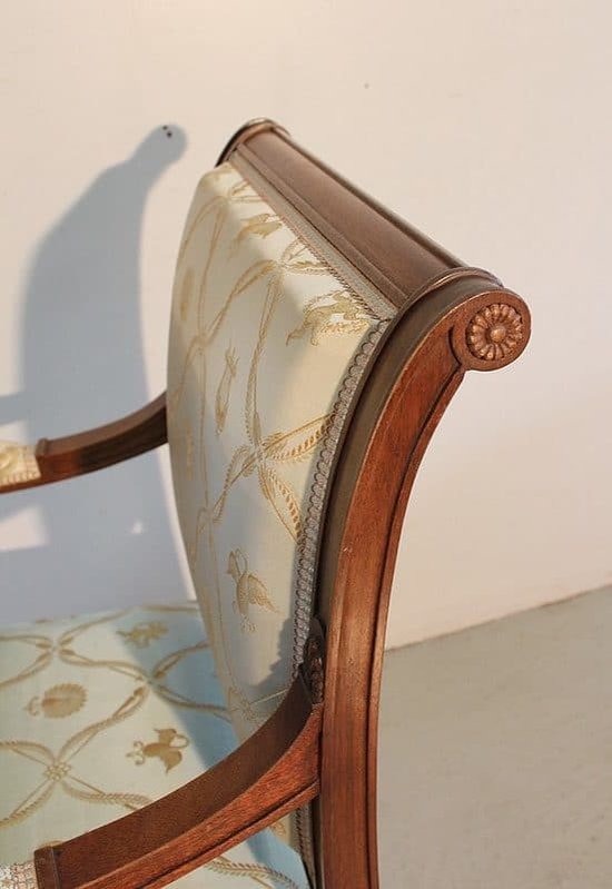 Suite di 3 poltrone in mogano in stile Luigi XVI - metà del XX secolo