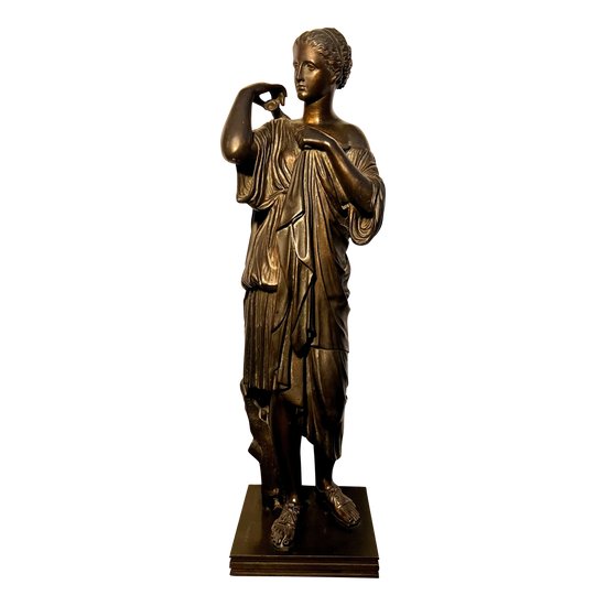 Bronzestatue griechische Frau Artemis 44cm