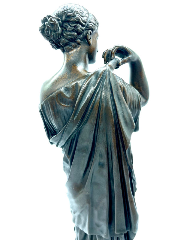 Statua in bronzo di donna greca Artemide 44 cm