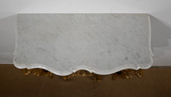 Console d’Applique en Bois Doré, style Louis XV, époque Napoléon III – Milieu XIXe