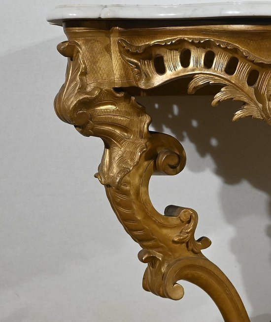 Console d’Applique en Bois Doré, style Louis XV, époque Napoléon III – Milieu XIXe