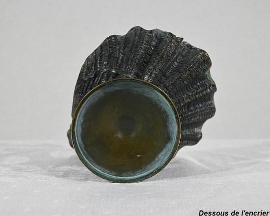 Bronze inkwell with double patina - 2nd part of the 19th century