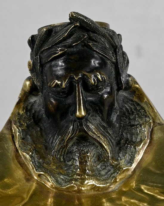 Bronze inkwell with double patina - 2nd part of the 19th century