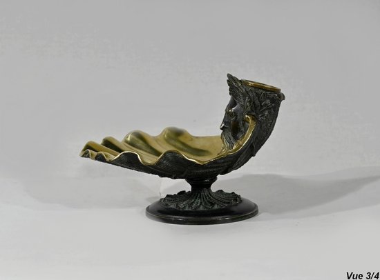 Bronze inkwell with double patina - 2nd part of the 19th century