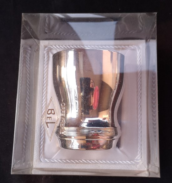 Elegant silver-plated cup with "Ribbons" decor. BEL Toulouse goldsmith's shop