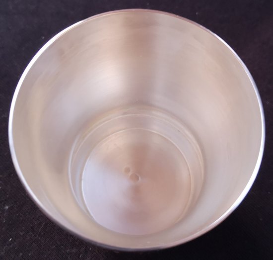 Elegant silver-plated cup with "Ribbons" decor. BEL Toulouse goldsmith's shop