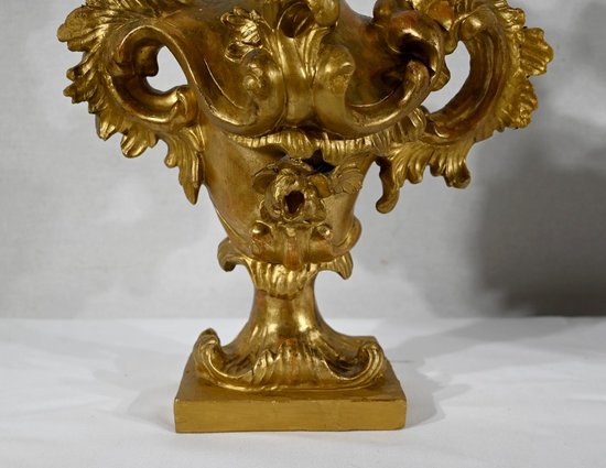 Florentine Fire Pots in Gilded Limewood - Late 18th century