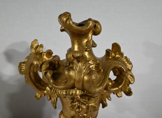 Florentine Fire Pots in Gilded Limewood - Late 18th century