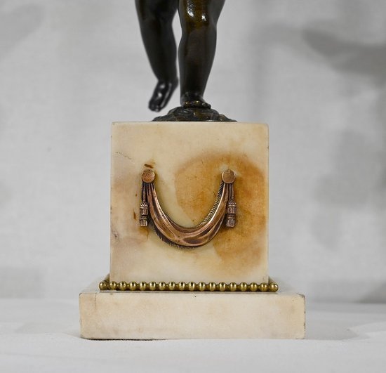 Ein Paar Kerzenständer aus Bronze und Marmor - 1. Teil des 19.