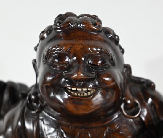 Set di Buddha e vassoi in palissandro, Cina - Fine XIX secolo