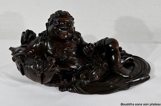 Set di Buddha e vassoi in palissandro, Cina - Fine XIX secolo