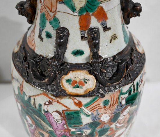 Pair of Nanjing Porcelain Vases, China - Late 19th century