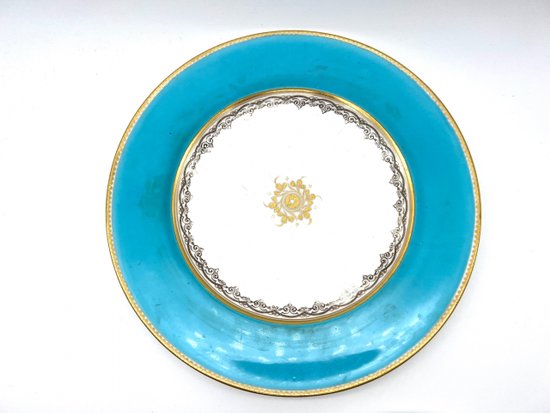 Set of 2 porcelain plates from Paris
