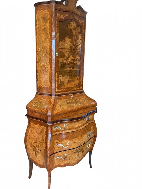 Original Louis XV style Scriban chest of drawers
