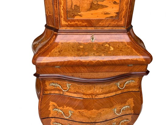 Original Louis XV style Scriban chest of drawers