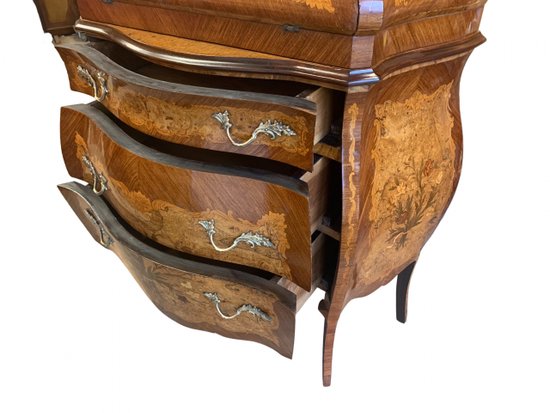Original Louis XV style Scriban chest of drawers