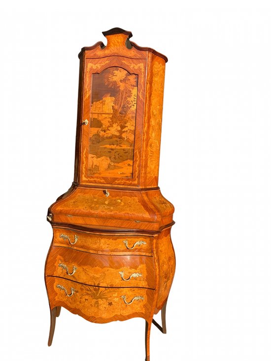 Original Louis XV style Scriban chest of drawers