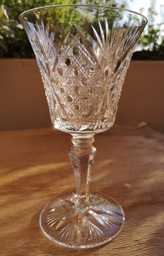 6 bicchieri da vino bianco in cristallo molato Saint-Louis (rif C 0054)