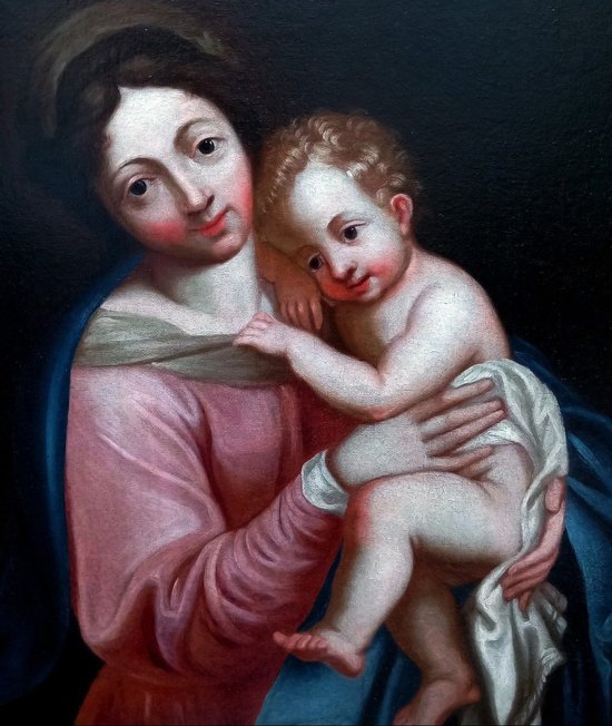 Painting Virgin and Child 18 Eme