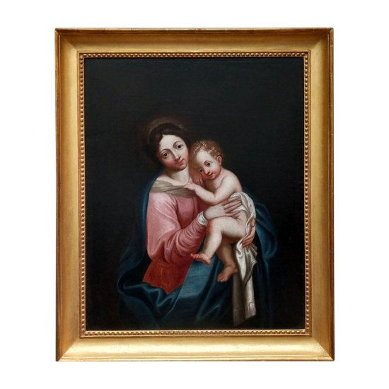 Painting Virgin and Child 18 Eme
