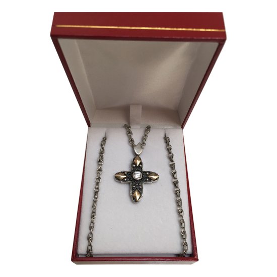 Pendant circa 1920 in silver with gold tips