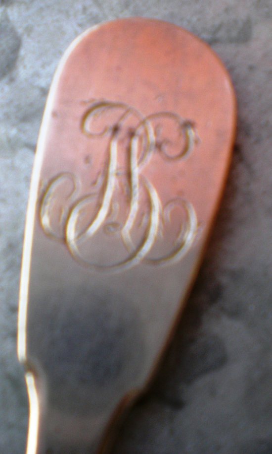 Pair of solid silver salt shovels old man monograms Toulouse guarantee (Ref A 0120)