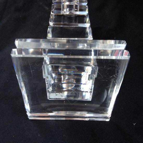 Contemporary Saint-Louis crystal candlestick by Jean Sala (ref C 0076)