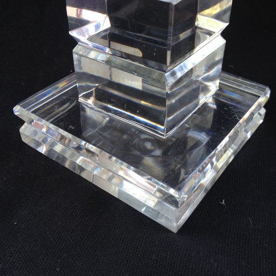 Contemporary Saint-Louis crystal candlestick by Jean Sala (ref C 0076)