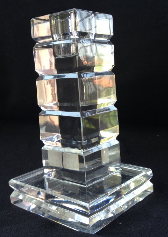 Contemporary Saint-Louis crystal candlestick by Jean Sala (ref C 0076)