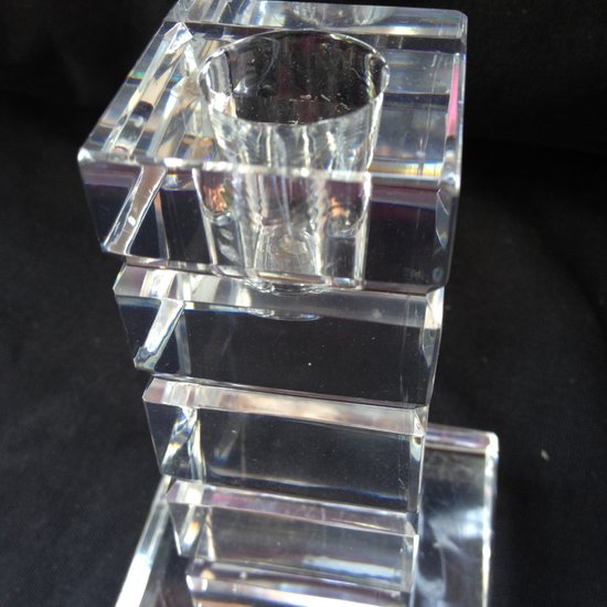Contemporary Saint-Louis crystal candlestick by Jean Sala (ref C 0076)
