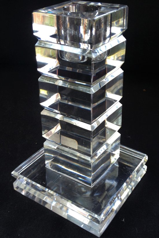 Contemporary Saint-Louis crystal candlestick by Jean Sala (ref C 0076)