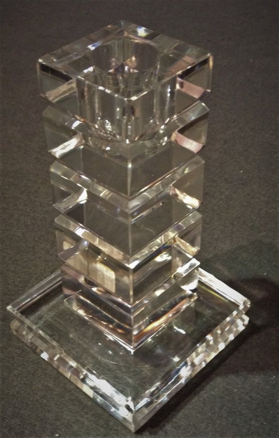 Contemporary Saint-Louis crystal candlestick by Jean Sala (ref C 0076)