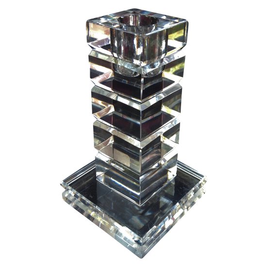 Contemporary Saint-Louis crystal candlestick by Jean Sala (ref C 0076)