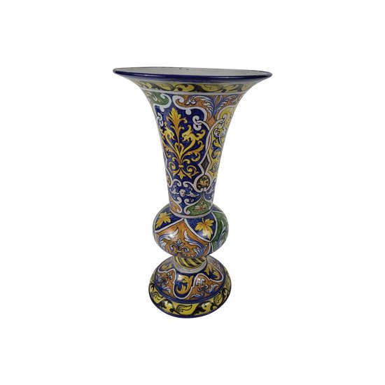 Important horn vase in Nevers earthenware Antoine Montagnon