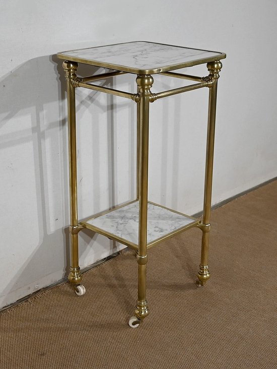 Desserte en Marbre et Laiton, Art Déco – 1920